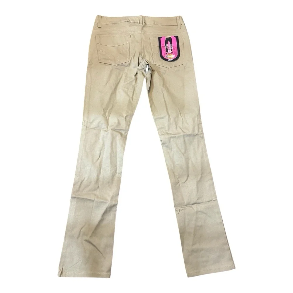 🔥Dickies Skinny🖤🤑Khaki Pants 5-Pocket Low Rise Skater Aesthetic Chino Uniform